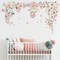Pink Rose Hanging Vine Wall Decals – Floral Stickers for Nursery, Bedroom & Living Room, 14.17"x1.97"